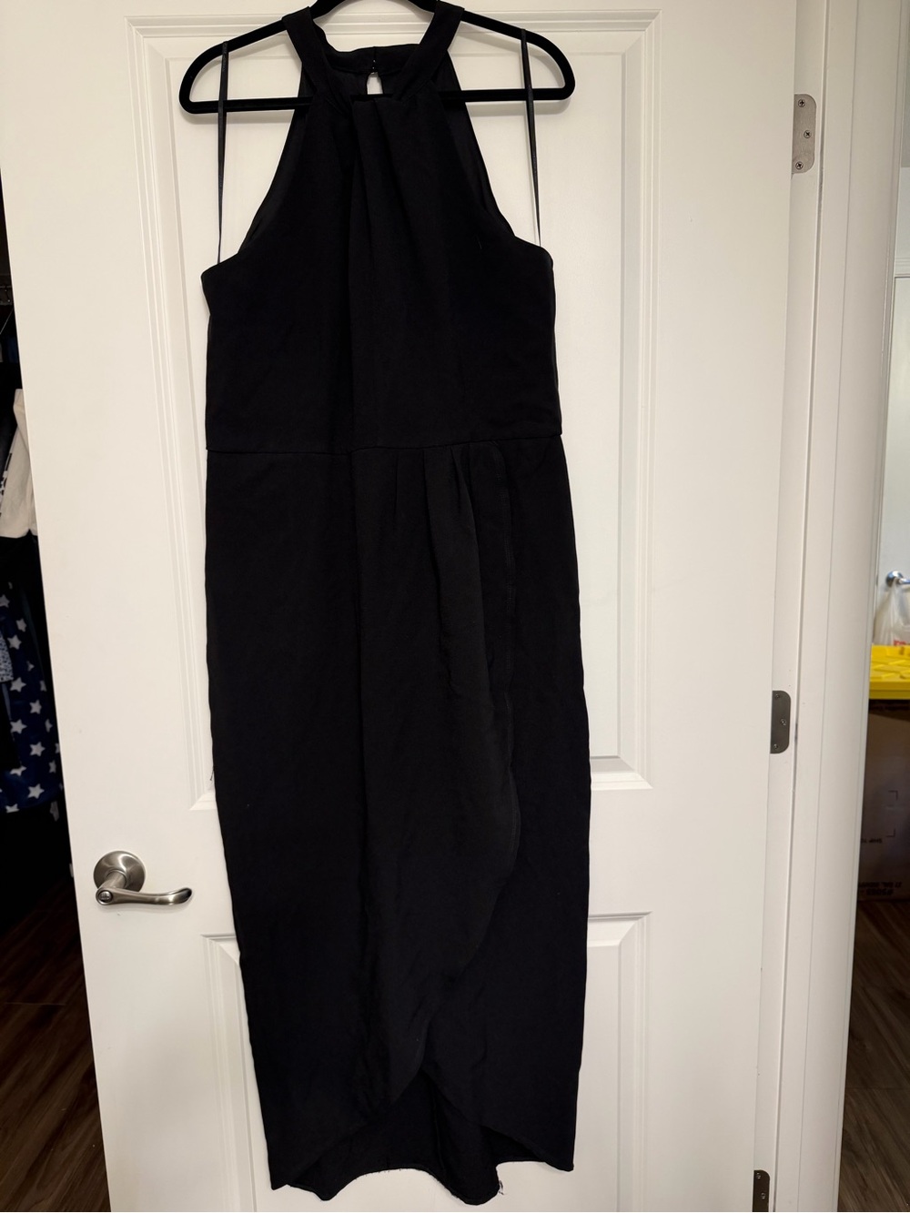 julia jordan Black High-Low Halter Midi Dress